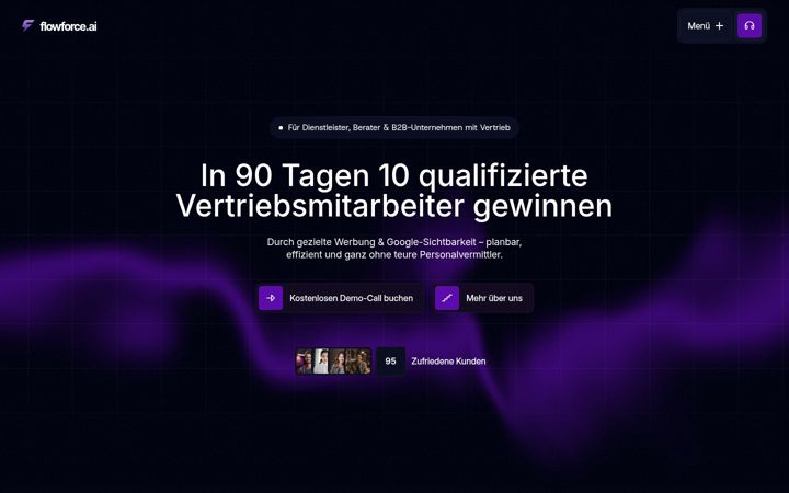 Screenshot of flowforce-ai.de