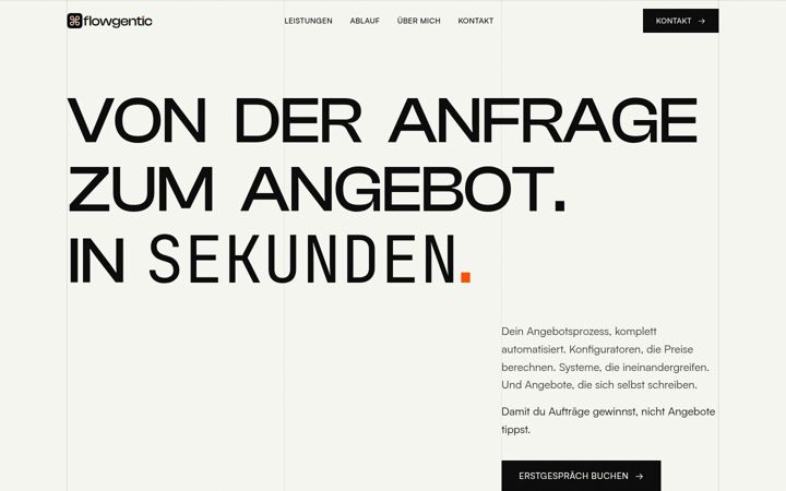 Screenshot ta' flowgentic.de