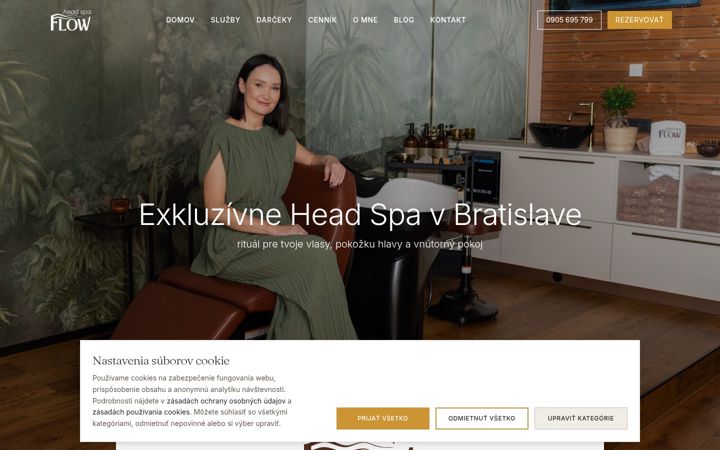 Screenshot ta' flowheadspa.sk