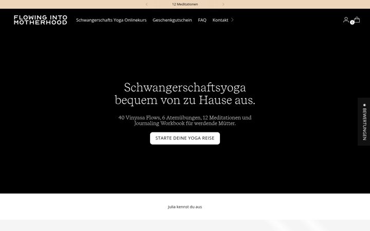Screenshot of flowingintomotherhood.com