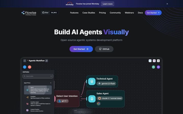 Screenshot of flowiseai.com