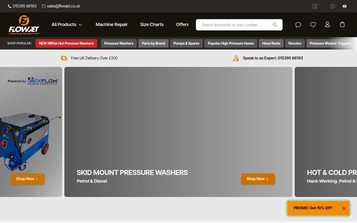 Screenshot of flowjet.co.uk