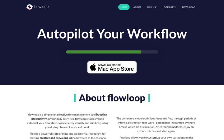 Ekraanipilt saidist flowloop.io
