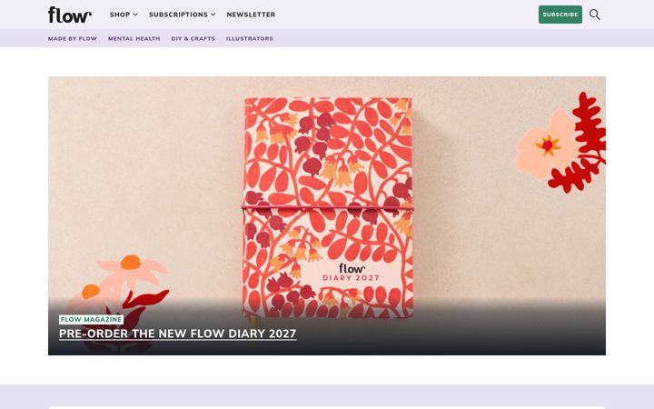 Screenshot of flowmagazine.com