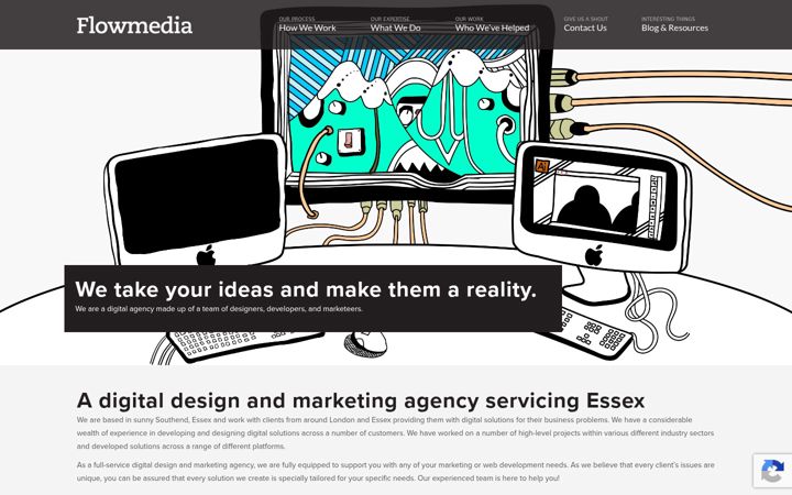 Skærmbillede af flowmedia.co.uk