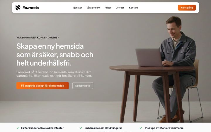 Screenshot of flowmedia.se