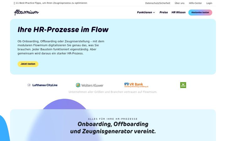 Screenshot von flowmium.net