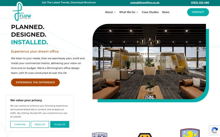 Screenshot of flowoffice.co.uk