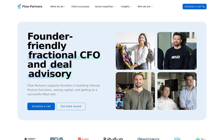 Ekraanipilt saidist flowpartners.io