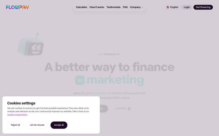 Ekraanipilt saidist flowpay.io
