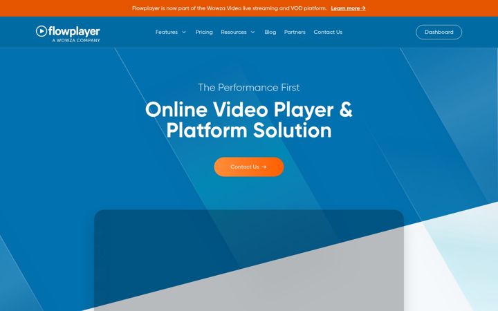 Screenshot von flowplayer.org