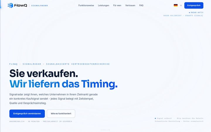 Screenshot of flowq.de