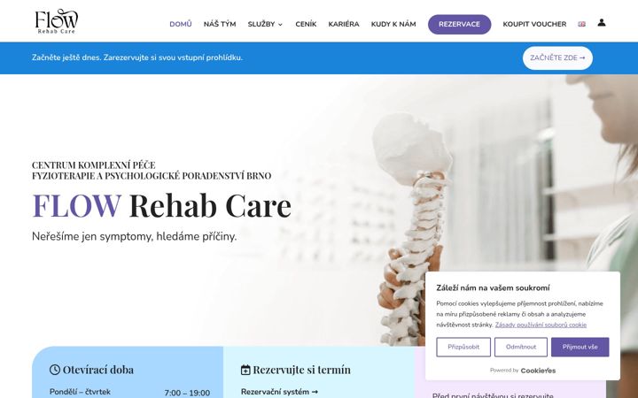 Screenshot of flowrehabcare.cz