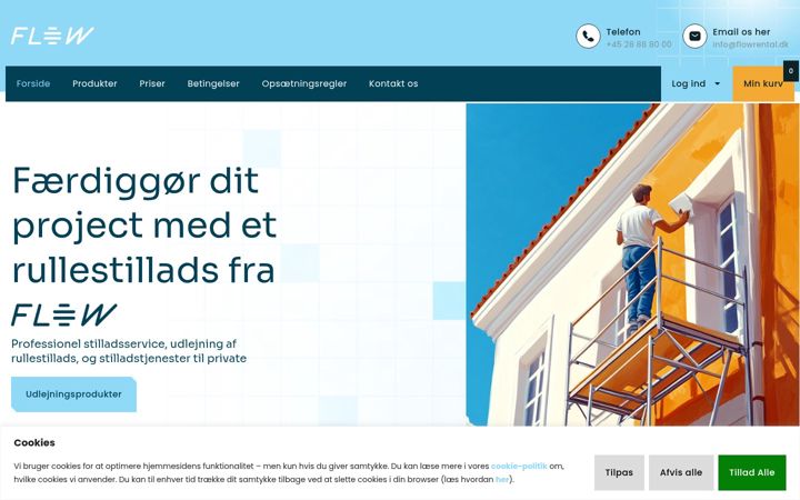 Screenshot of flowrental.dk