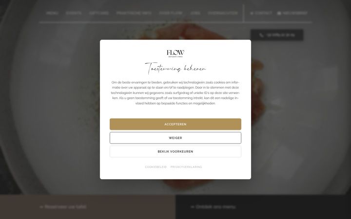 Képernyőkép: flowrestaurant.be