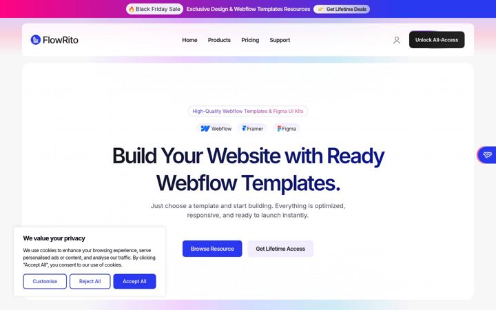 Screenshot of flowrito.com