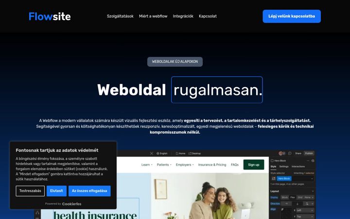 Screenshot of flowsite.hu
