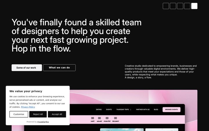 Screenshot of flowydesign.com