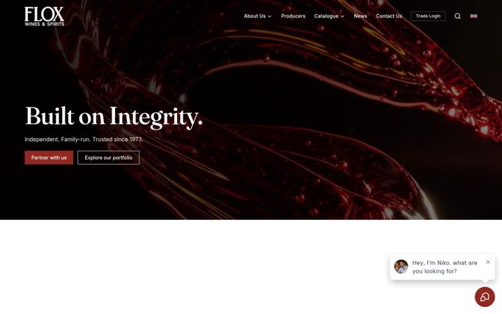 Snímek obrazovky floxwines.com.au