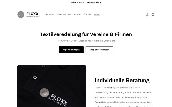 Screenshot ta' floxx-textilveredelung.de
