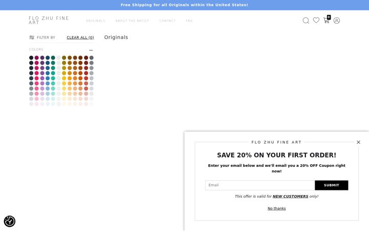 Screenshot of flozhufineart.com