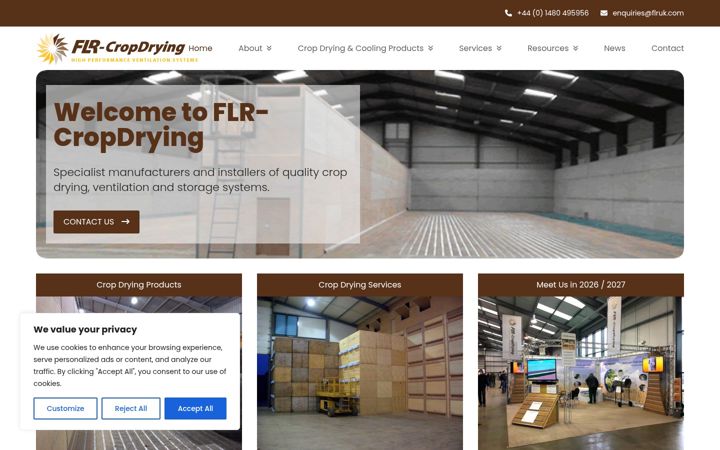 Screenshot of flr-cropdrying.com