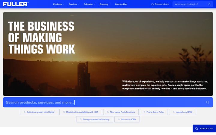 Screenshot of flsmidth-cement.com