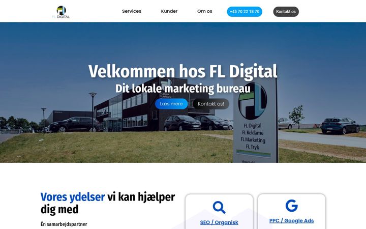 Screenshot stránky fltest2.dk