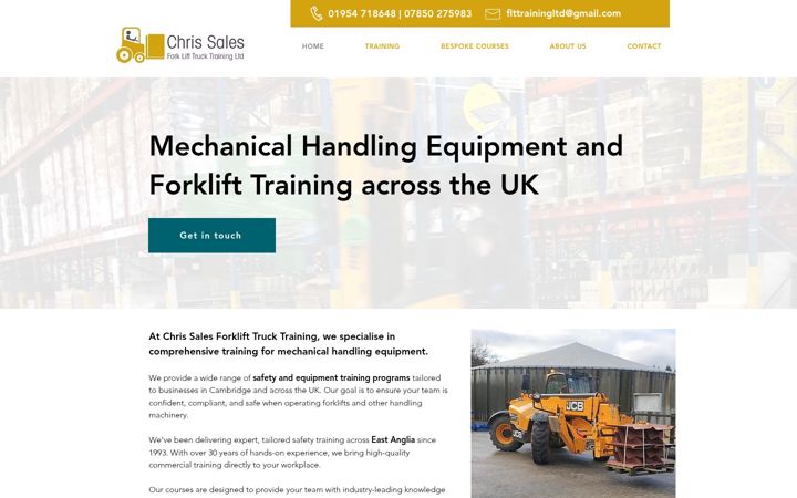 Screenshot of flttraining.co.uk