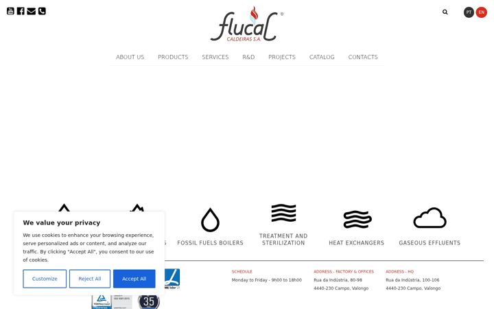 Posnetek zaslona flucal.pt