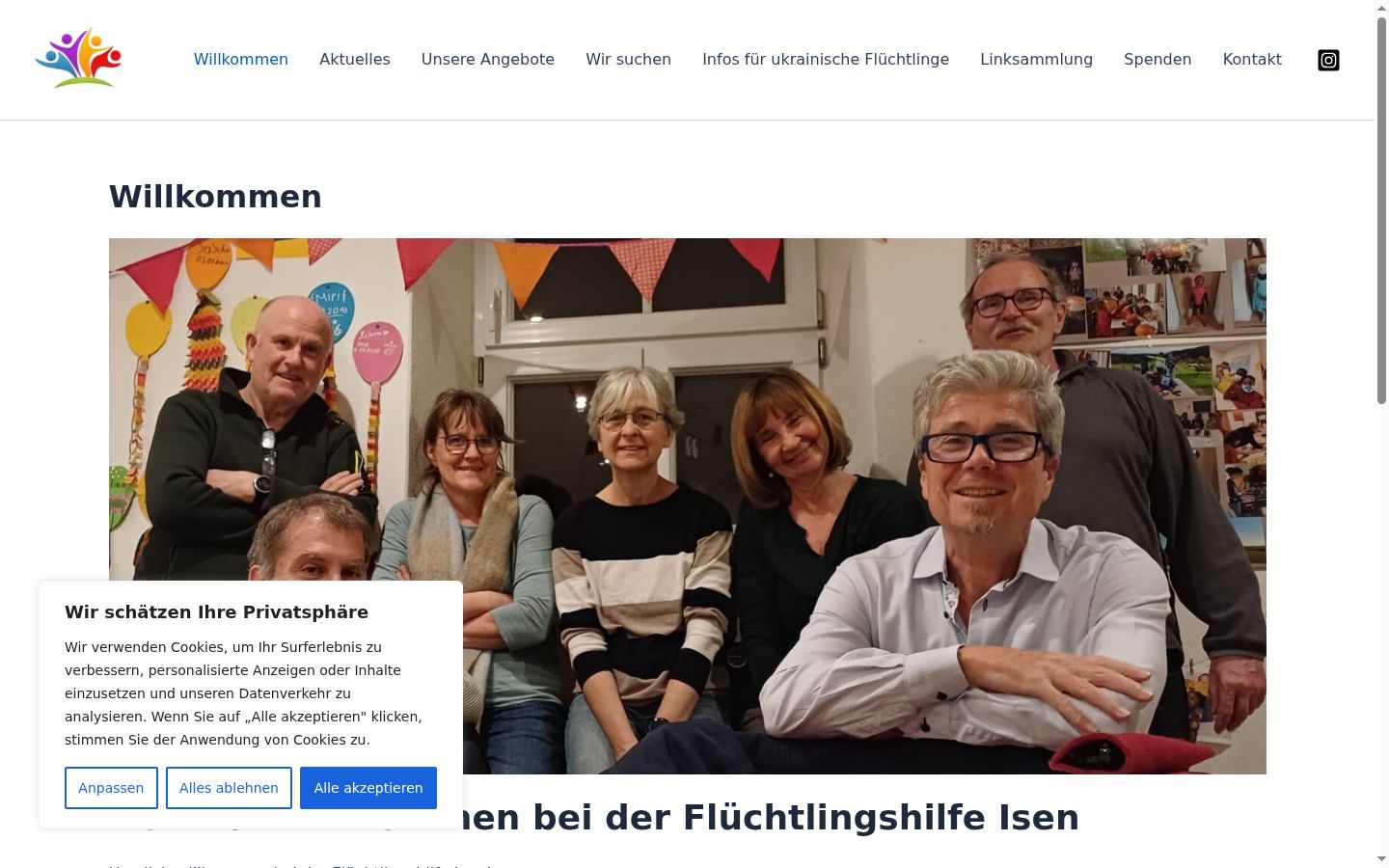 Screenshot tal-banner tal-kunsens muri qabel kwalunkwe interazzjoni