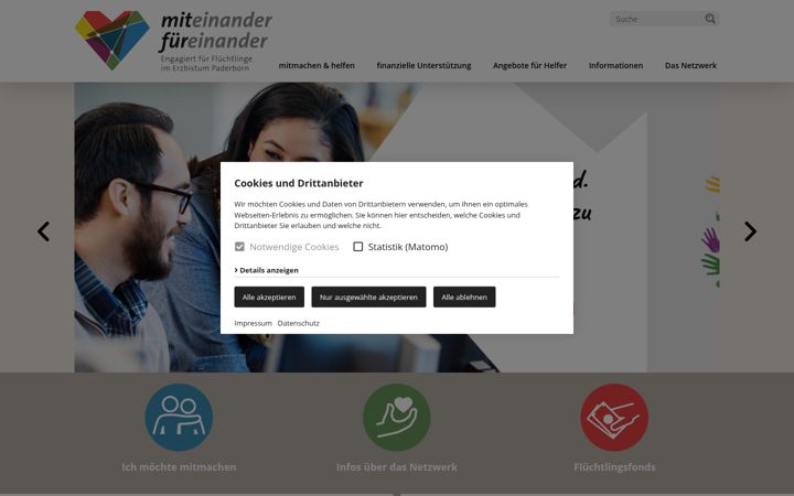 Screenshot ta' fluechtlingshilfe-paderborn.de