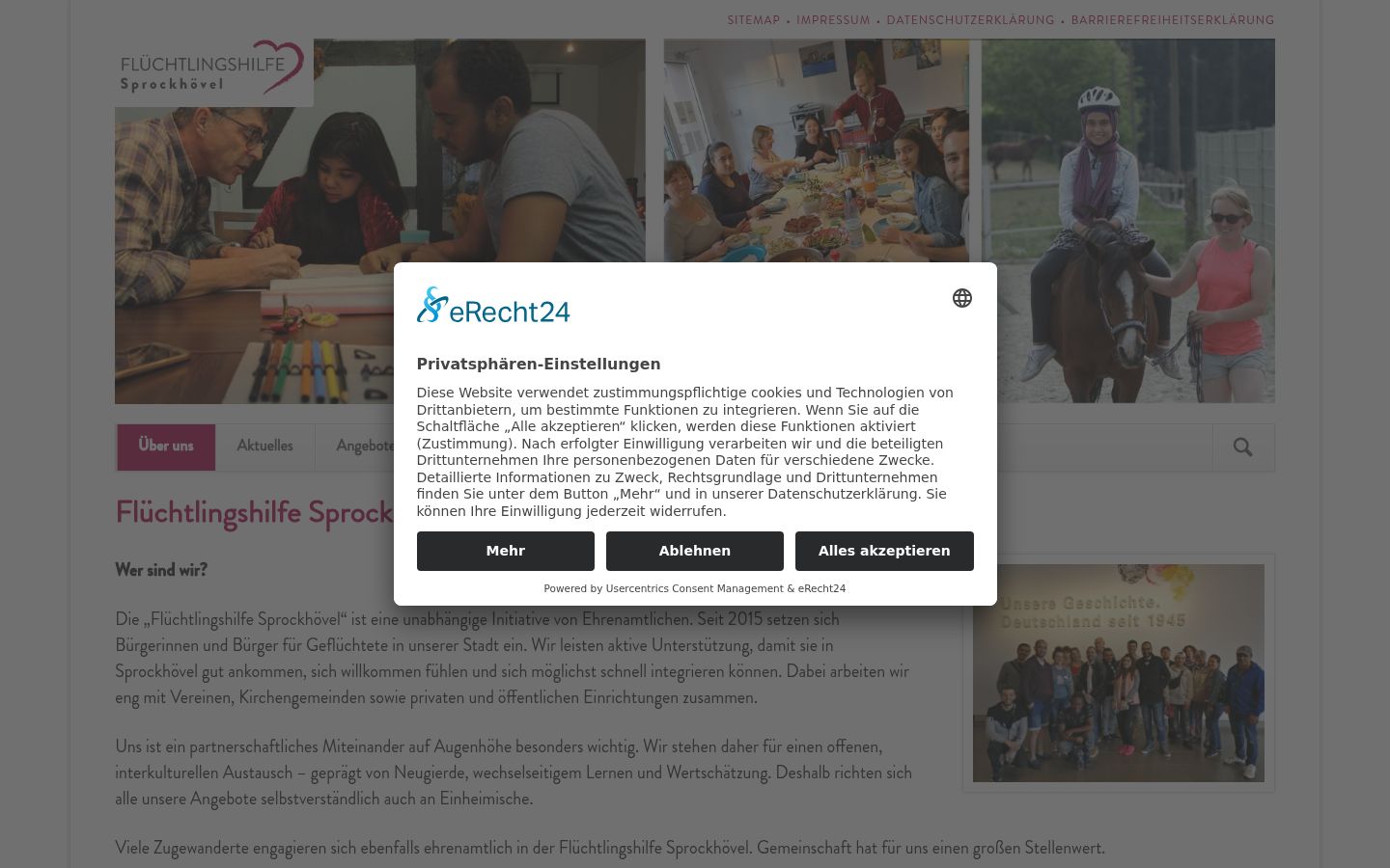 Screenshot tal-banner tal-kunsens muri qabel kwalunkwe interazzjoni