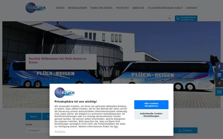 Screenshot of flueck-reisen.ch