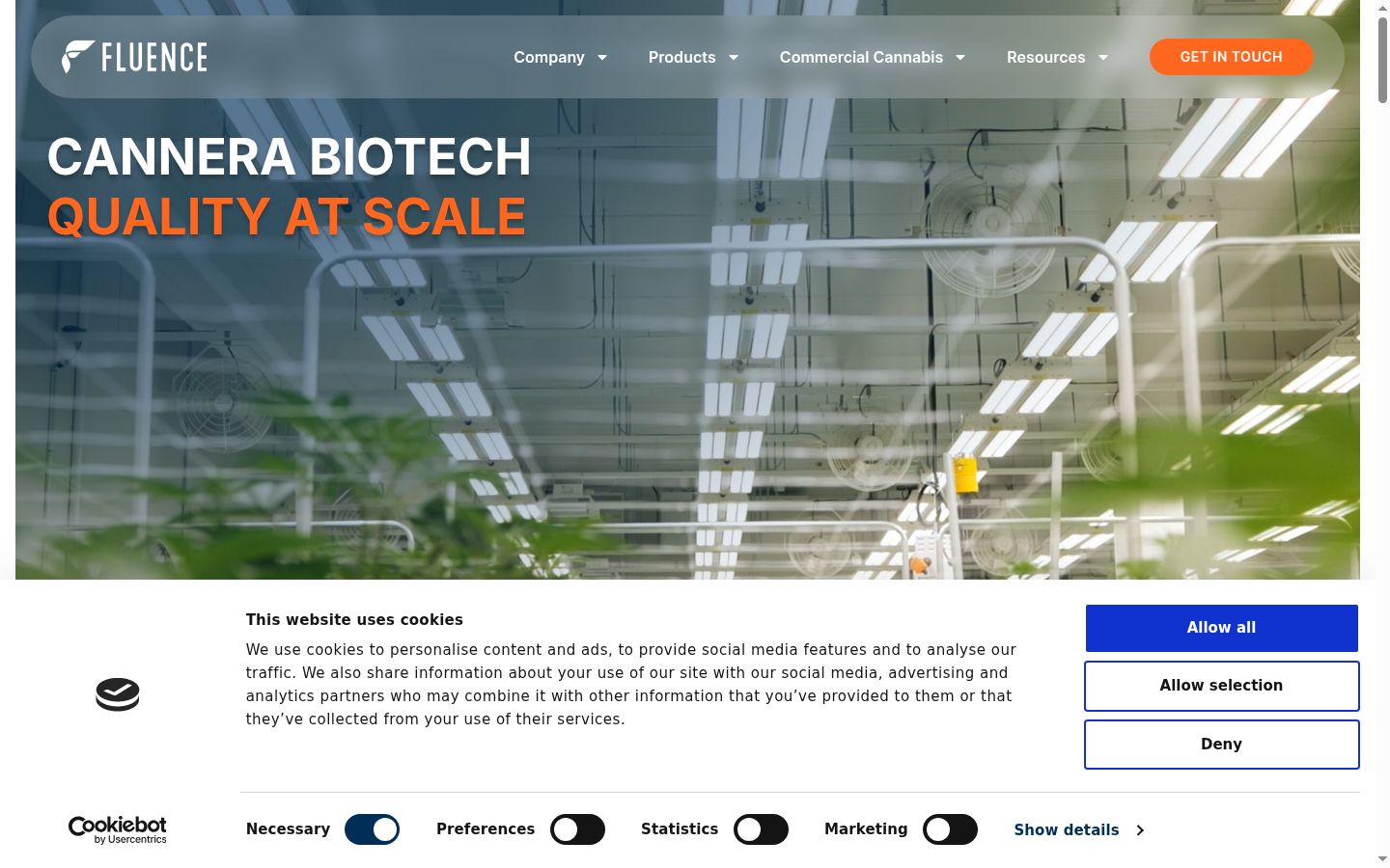 Captura de ecrã do banner de consentimento apresentado antes de qualquer interação