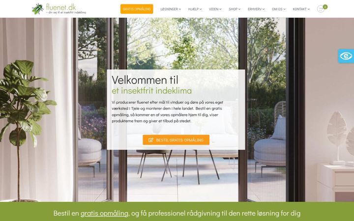 Screenshot of fluenetshop.dk