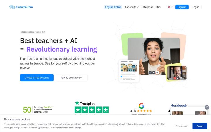 Screenshot of fluentbe.com