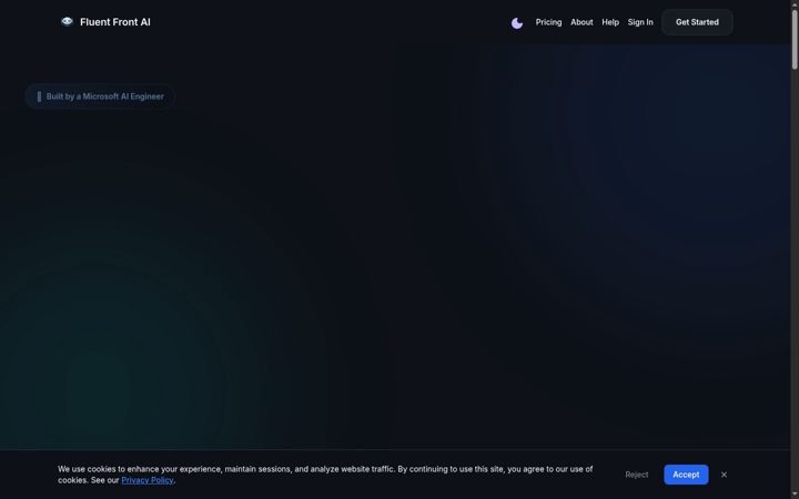 Capture d'écran de fluentfront.ai