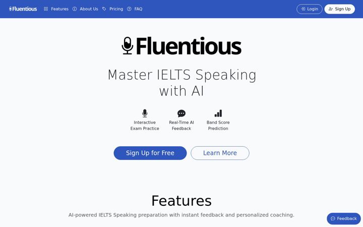 Screenshot of fluentious.com