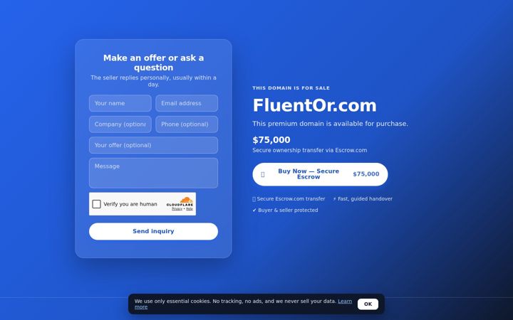 Screenshot of fluentor.com