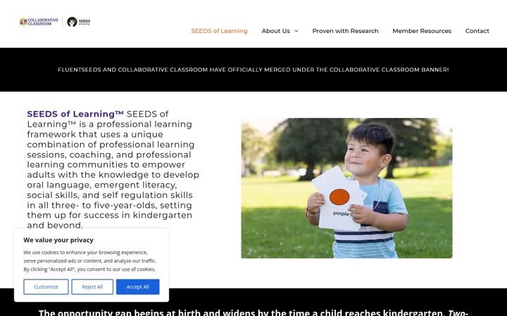 Screenshot of fluentseeds.org