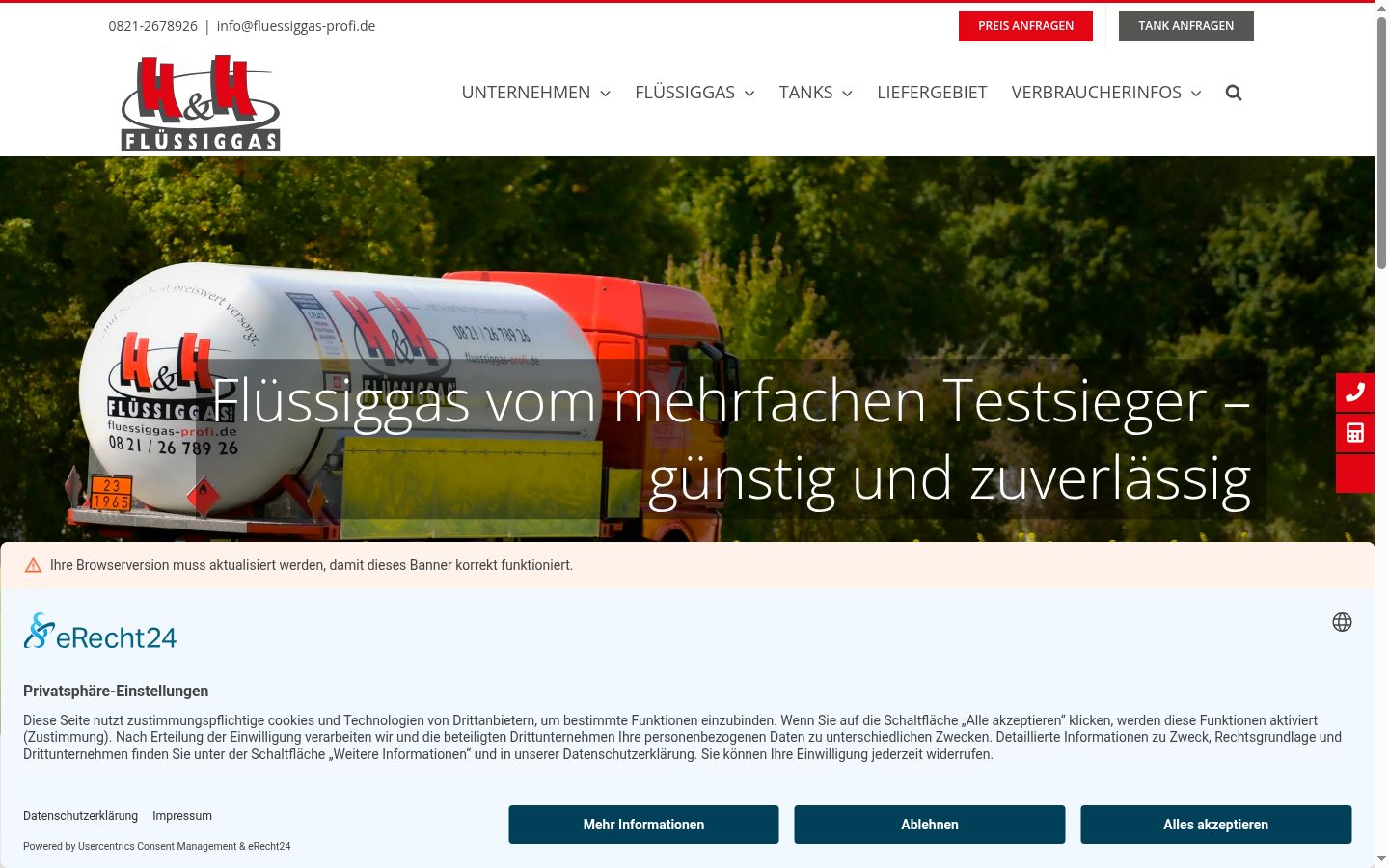 Screenshot tal-banner tal-kunsens muri qabel kwalunkwe interazzjoni