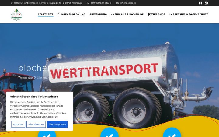 Screenshot of fluessighumus.de