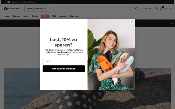 Screenshot of fluffy-feet.ch