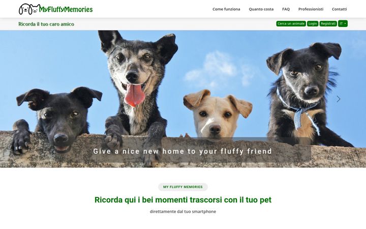 Screenshot of fluffymemories.it