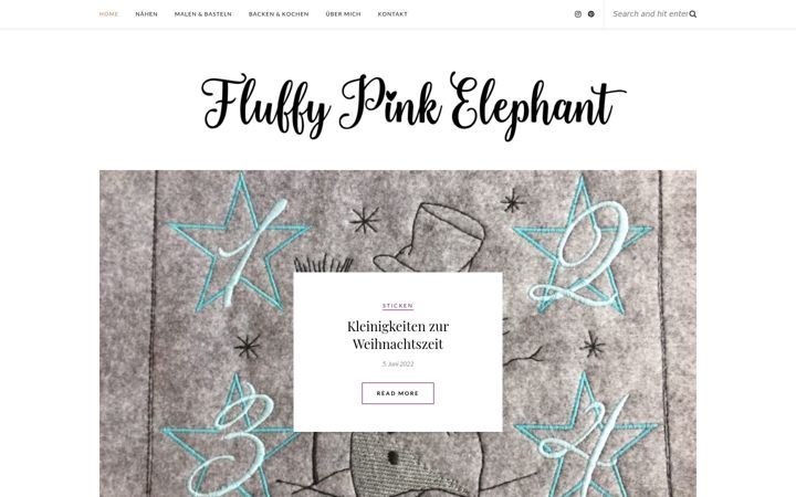 Captură de ecran a fluffypinkelephant.de