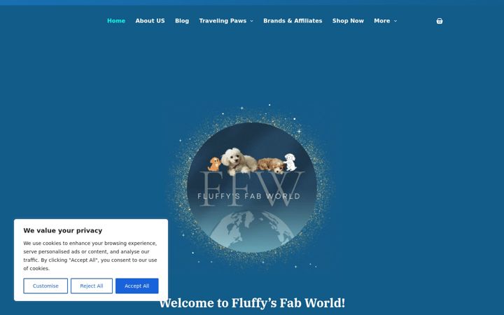 Screenshot of fluffysfabworld.com