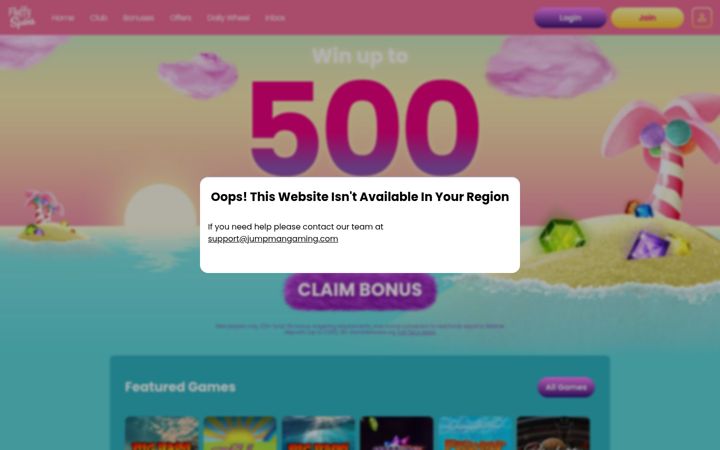 Screenshot of fluffyspins.com