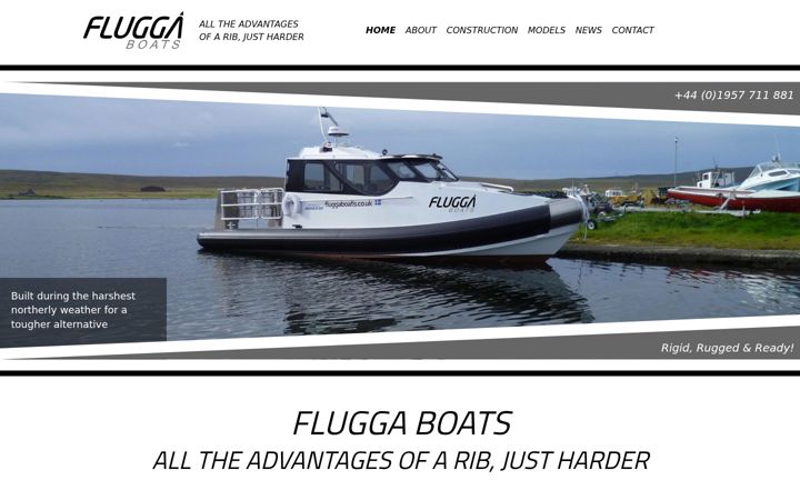 Screenshot of fluggaboats.co.uk