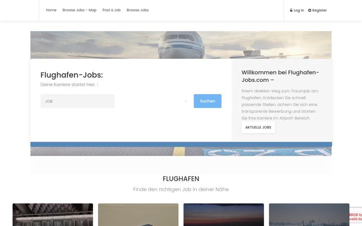 Screenshot of flughafen-jobs.com